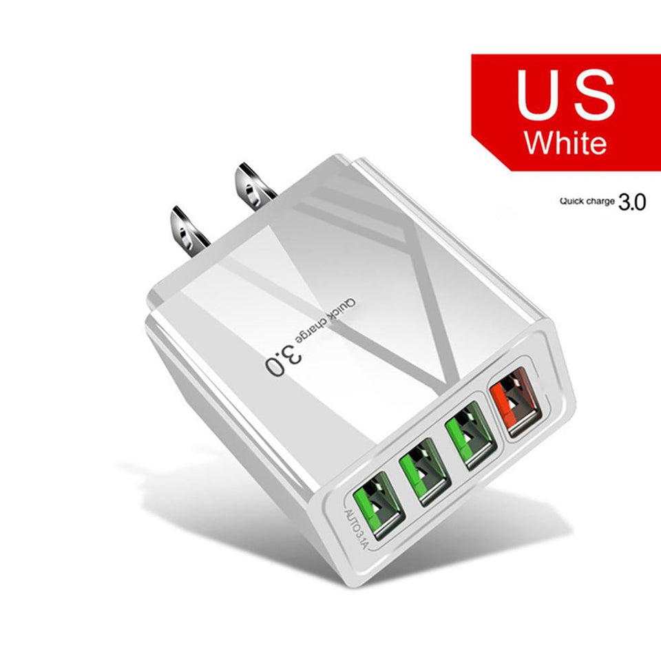 QC 3.0 Fast Charging Wall Adapter with Smart USB Ports