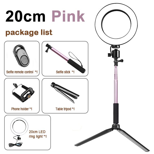 LumaGlow 10" LED Ring Light Kit with Remote for iPhone Videos