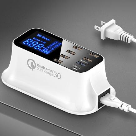 8 Port USB Charging Station with QC 3.0 Fast Charging