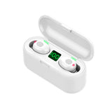 Wireless headphones with deep bass side angle