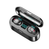 Bluetooth headphones with LED battery display and fast charging