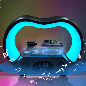 Multifunction Bluetooth speaker and wireless charger for bedroom