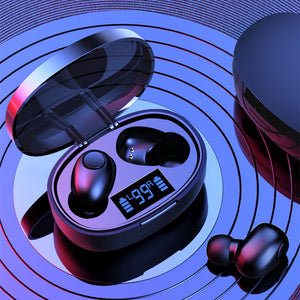 Wireless Bluetooth sport earbuds with LED charging display