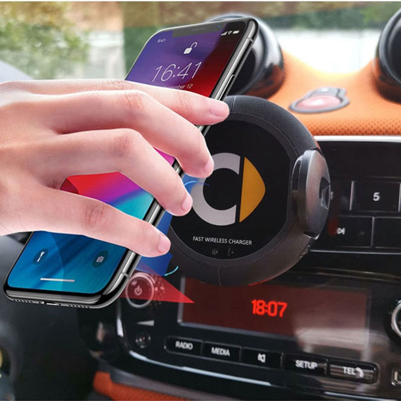15W wireless phone charger for car interior