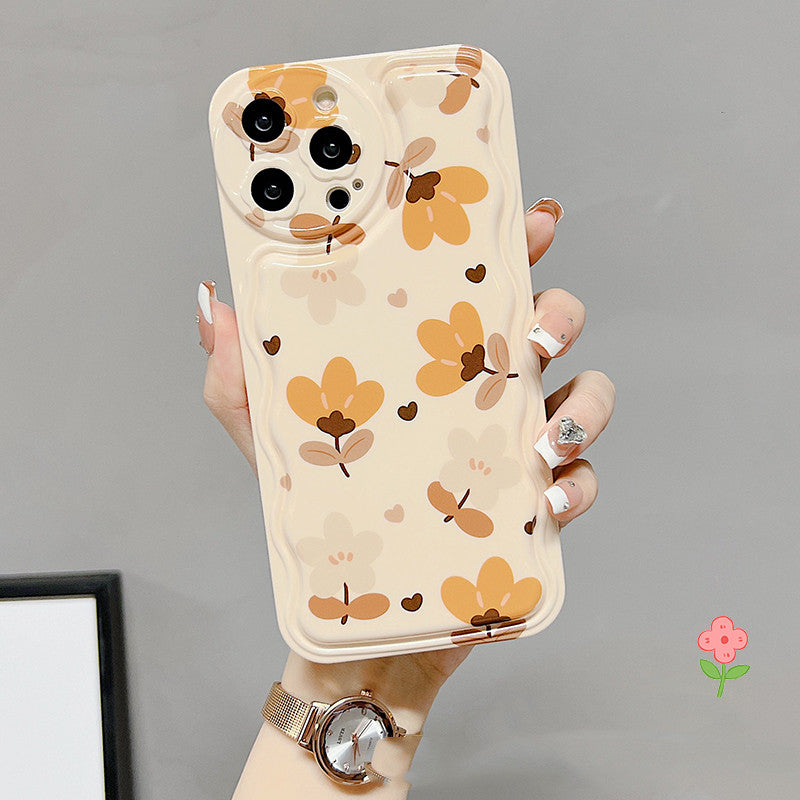 Trendy autumn-themed iPhone case with wrist scarf