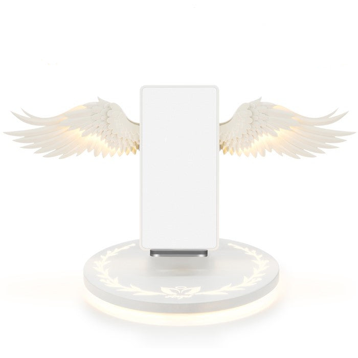 Stylish Qi wireless charger with automatic opening wings