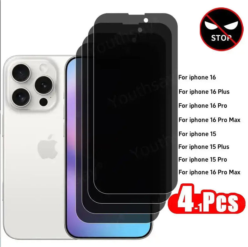 Scratch-resistant privacy filter tempered glass for iPhone