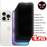 Scratch-resistant privacy filter tempered glass for iPhone