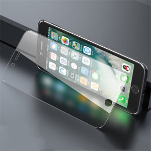 Ultra clear tempered glass screen protector on iPhone display