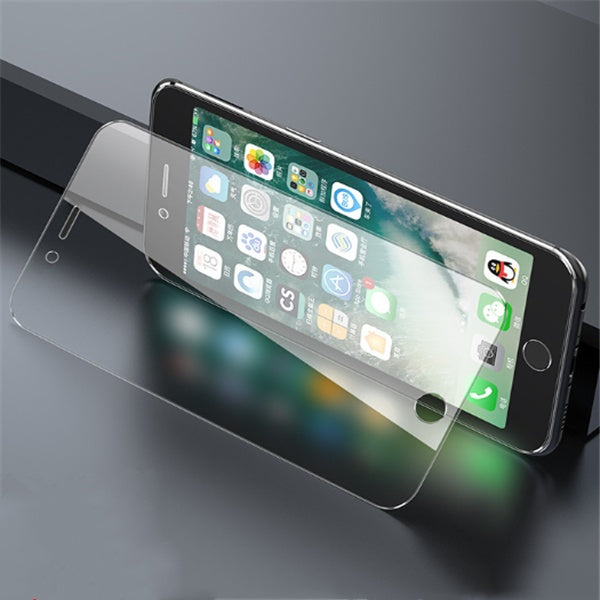Ultra clear tempered glass screen protector on iPhone display