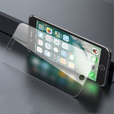 Ultra clear tempered glass screen protector on iPhone display