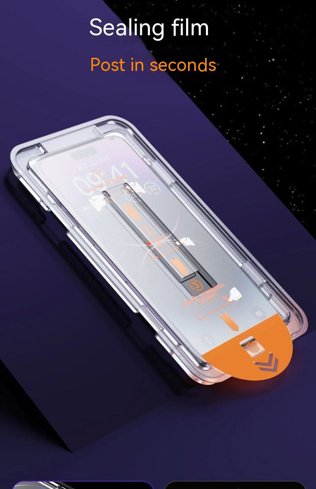 Easy-install iPhone screen protector with alignment frame