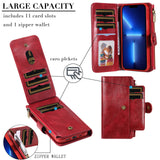 Red anti-drop magnetic phone case for iPhone