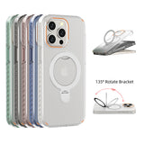 Clear MagSafe iPhone case with built-in kickstand