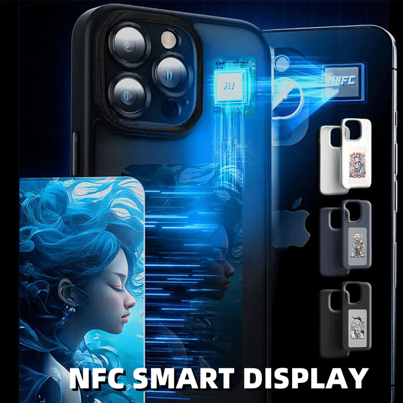 Phone case changing image using NFC app