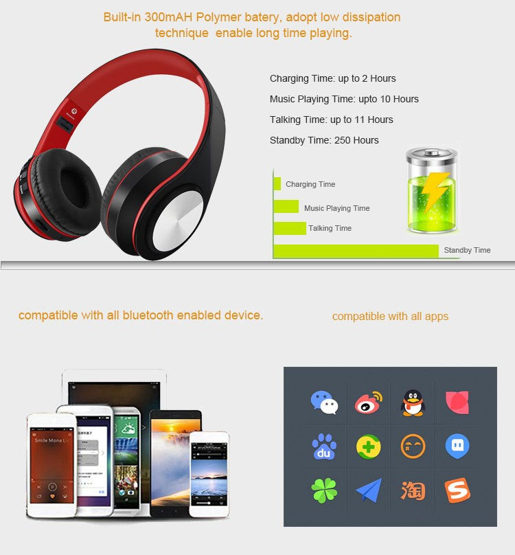 Comfortable over-ear headphones compatible with iPhone and Android