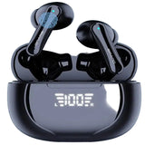 Portable Bluetooth earphones in compact case
