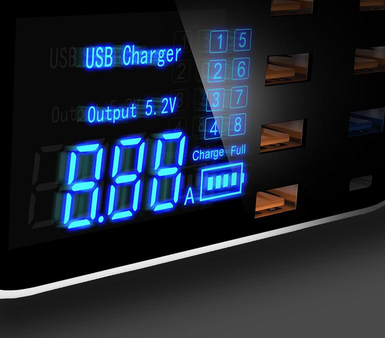 Desktop USB Charging Hub with LED Power Display