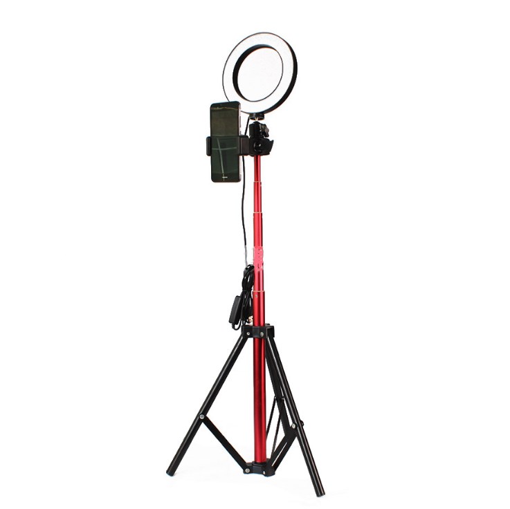 10-inch RGB LED ring light with tripod and phone holder