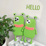 Soft silicone frog iPhone cover with raised details