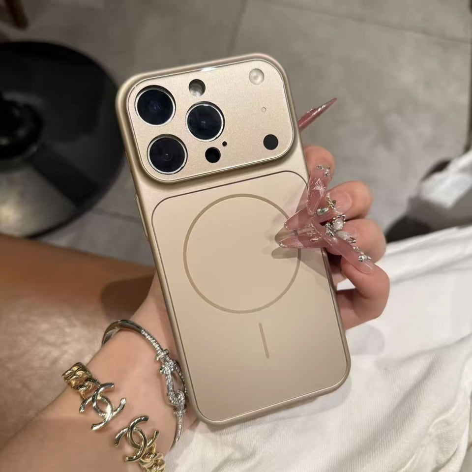Desert gold wireless charging protective iPhone case
