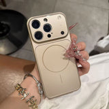 Desert gold wireless charging protective iPhone case