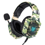 Camouflage over-ear gaming headset for mobile and console gaming