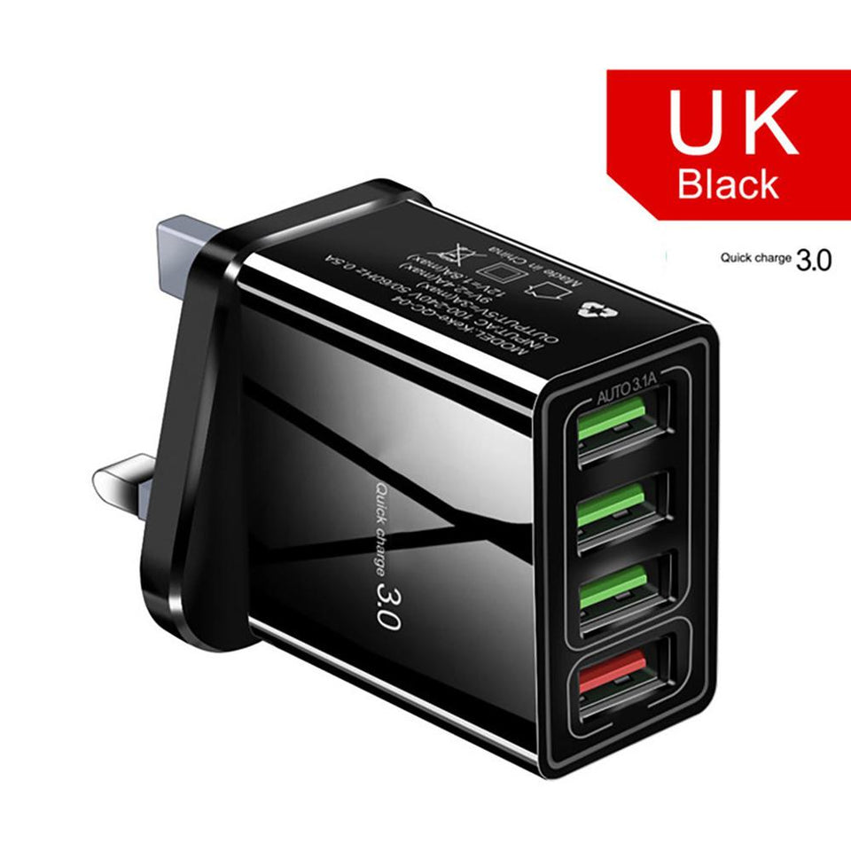 Compact 30W USB Wall Charger for Multiple Devices Simultaneously