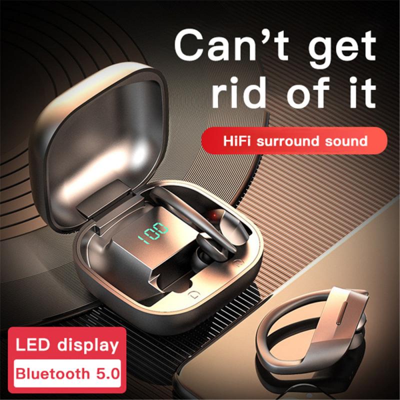 Wireless in-ear Bluetooth earbuds front view