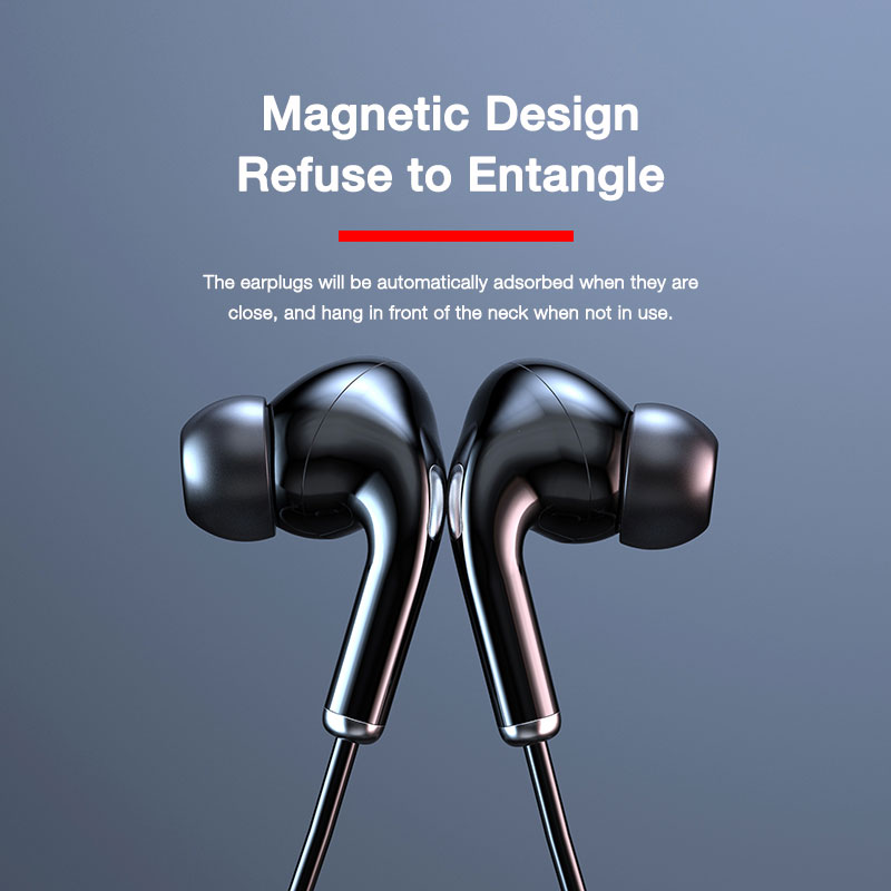 Side view of Bluetooth sports headphones